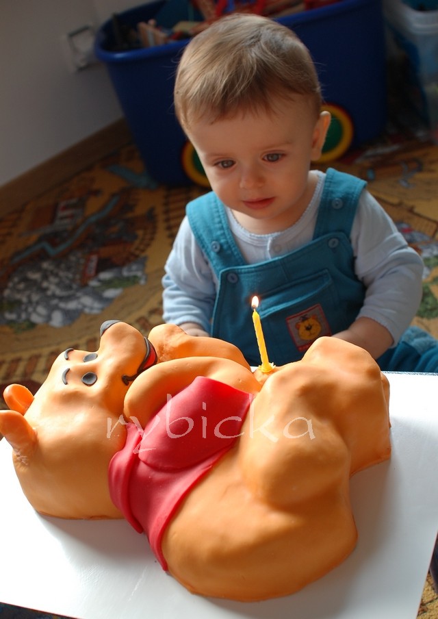 09_dsc_1032_kubicek-s-dortem_vod Kubíček zírá na svíčku